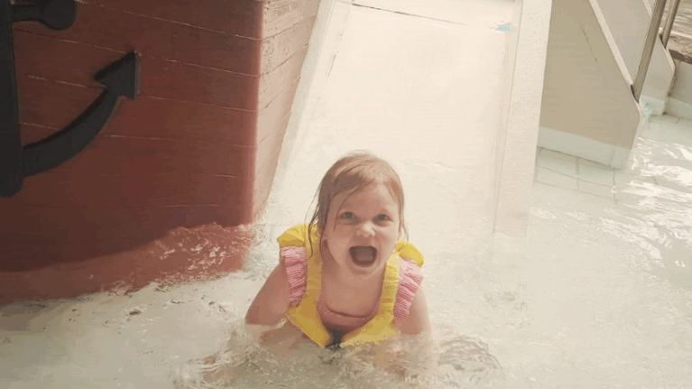 Robyn Day on waterslide