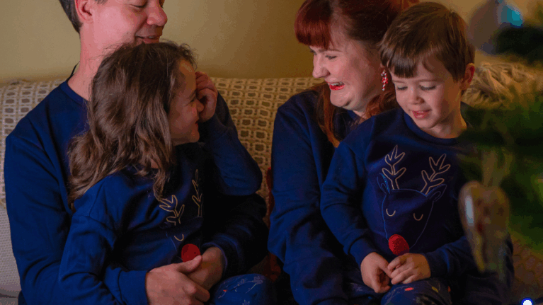 Family in pj set for Morrisons promotion