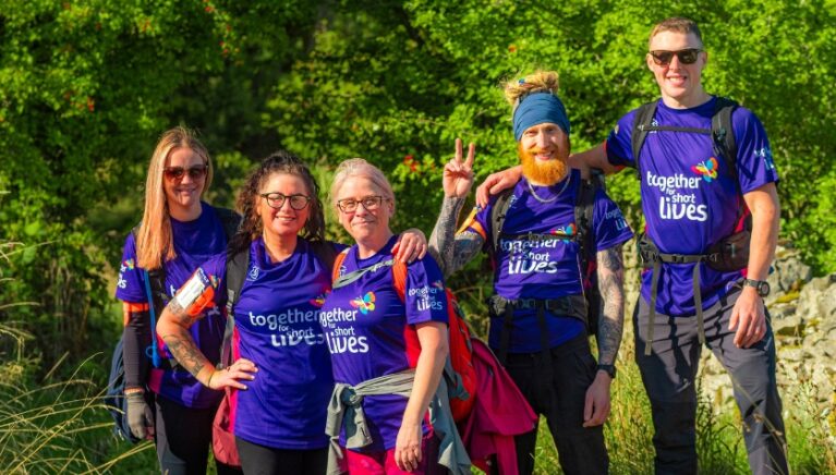 Together for Short Lives Peak District trekkers